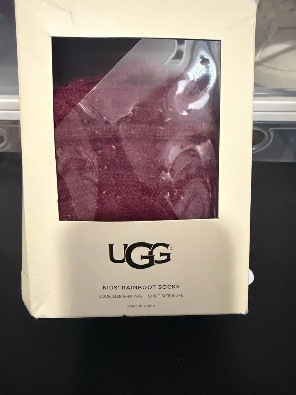 NWT UGG Gray Knit Rainboot Socks.